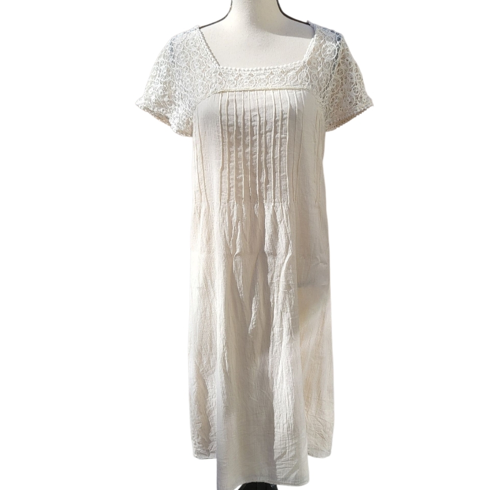 Louise Misha Linen And Lace Dress